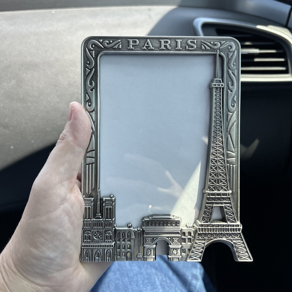 Paris Metal 3D Photo Picture Frame 4"x 6"  France Eiffel Tower Arc de Triomphe